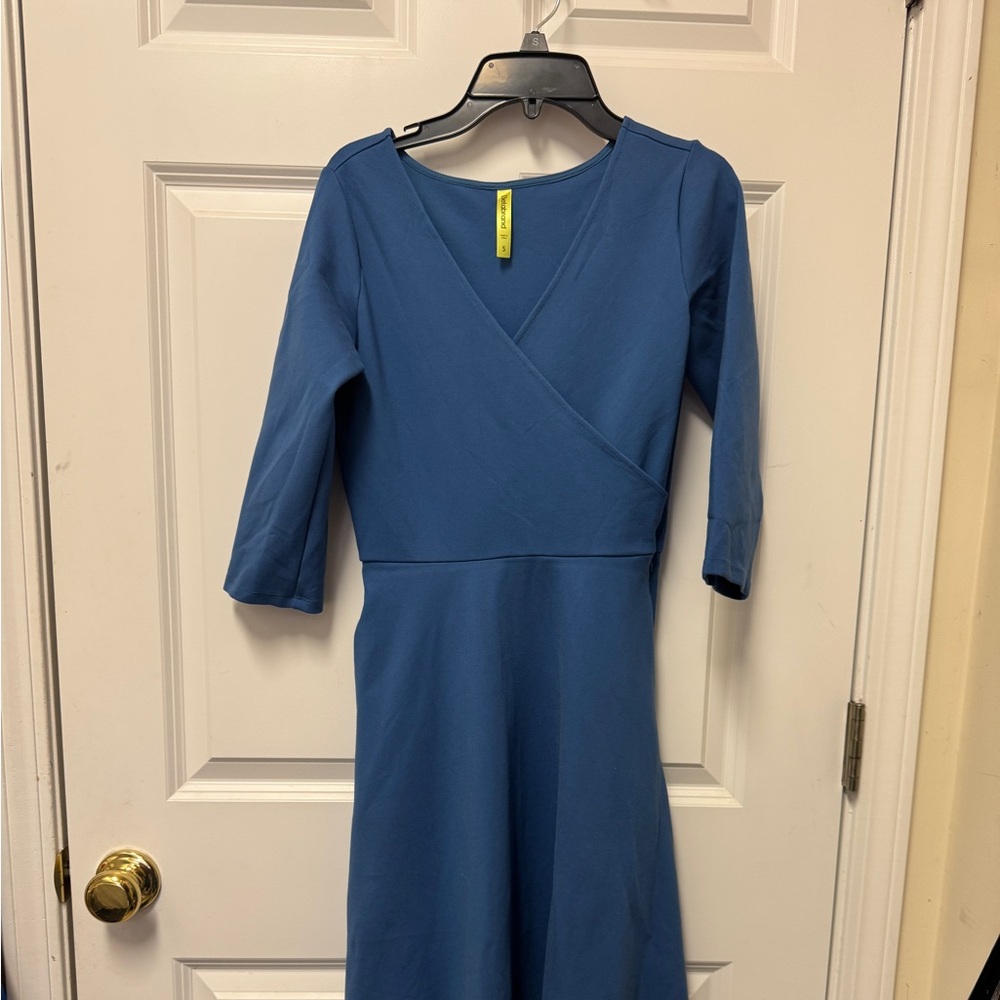 Betabrand Indigo Blue Round-Trip Dress Women’s Size Small- Stretchy & Stylish!!
